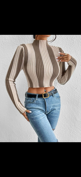 Multi-Nude Cropped Shirt