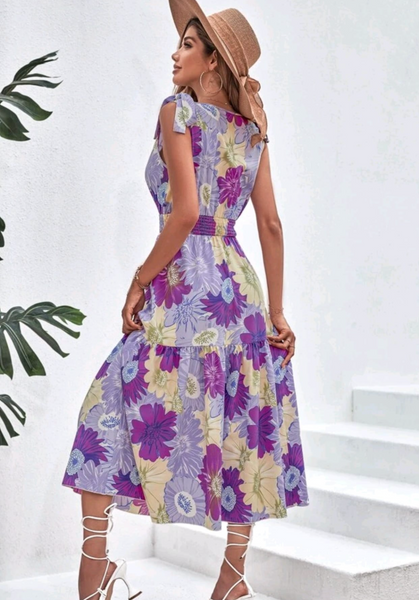 Purple Floral Dress