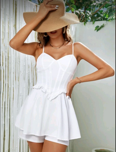 White Corset Romper